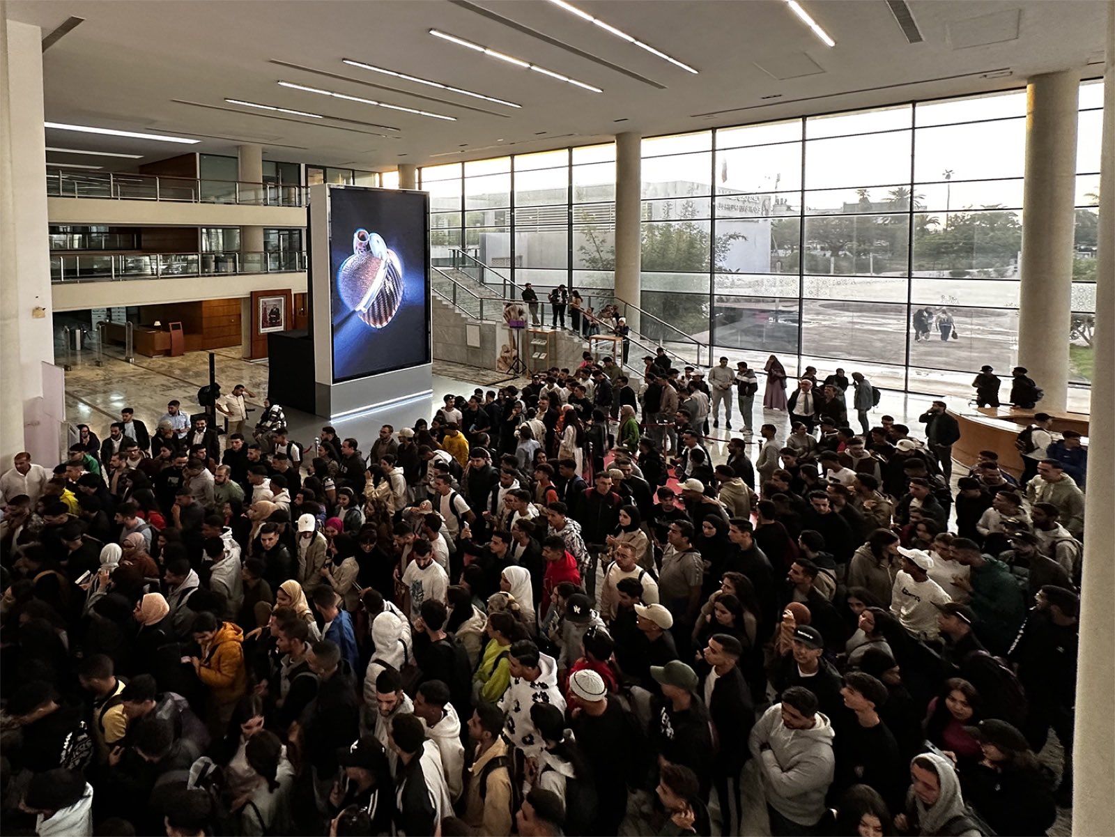 Il pubblico davanti a theHeartAI, Biblioteca Reale di Rabat 2024